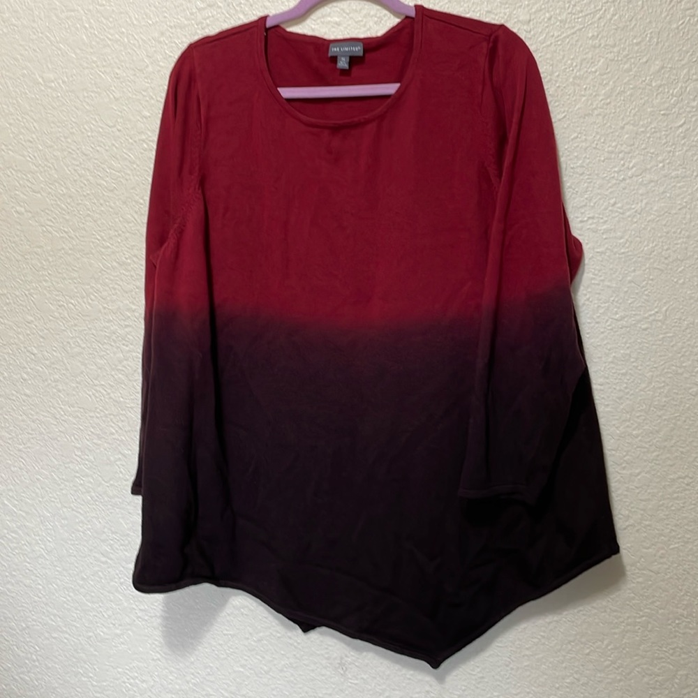 The Limited Women's Ombre Long Sweater With Uneven Hem. Good Condition. Size 3X.